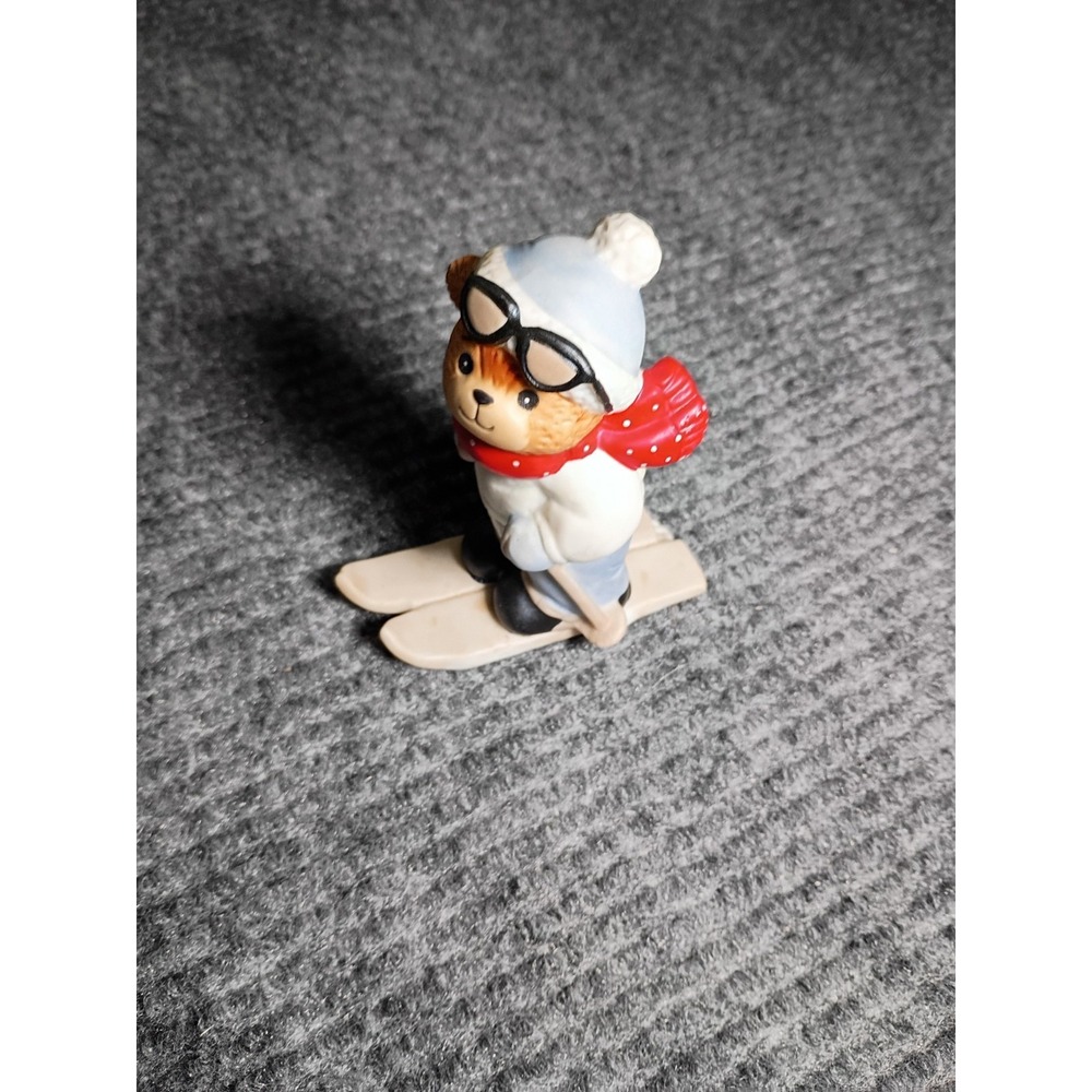 Vintage Enesco "Lucy And Me" Porcelain Figuring Skiing Bear